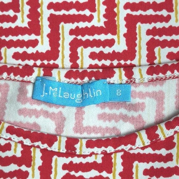 J.McLaughlin A-Line Summer Dress Short Sleeve Raspberry Red Girls Size 8 - Picture 8 of 11